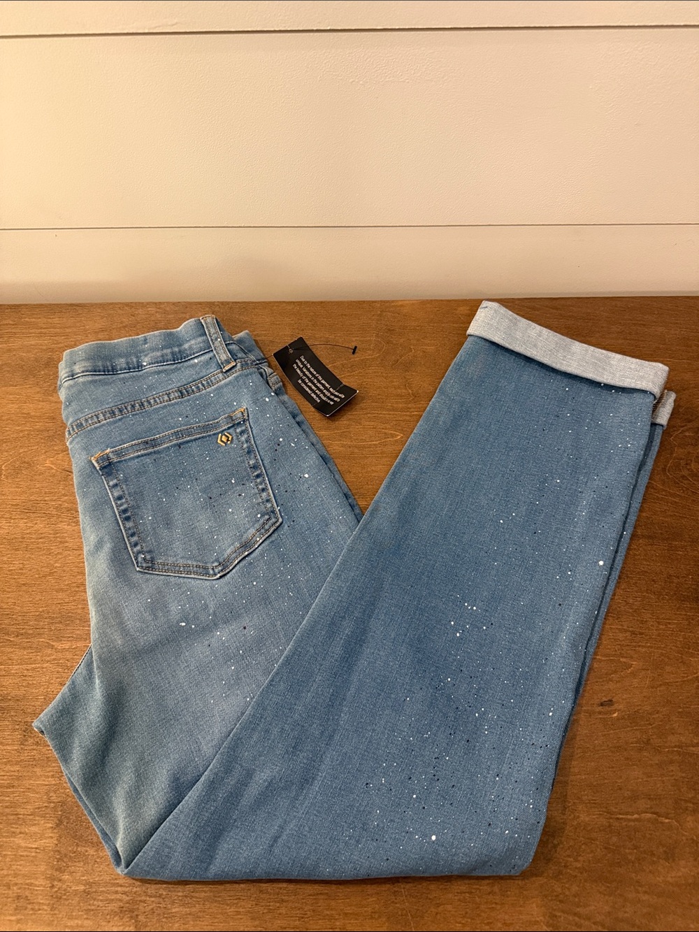 Canon Light Blue Speckled Cropped Ankle Jeans